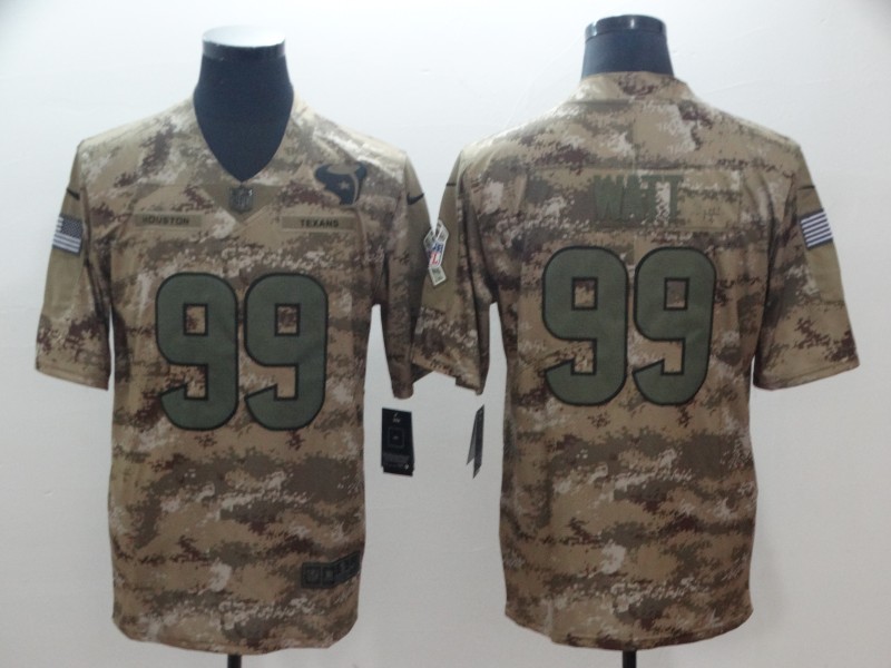 Men's Houston Texans J.J. Watt #99 Camouflage Jersey